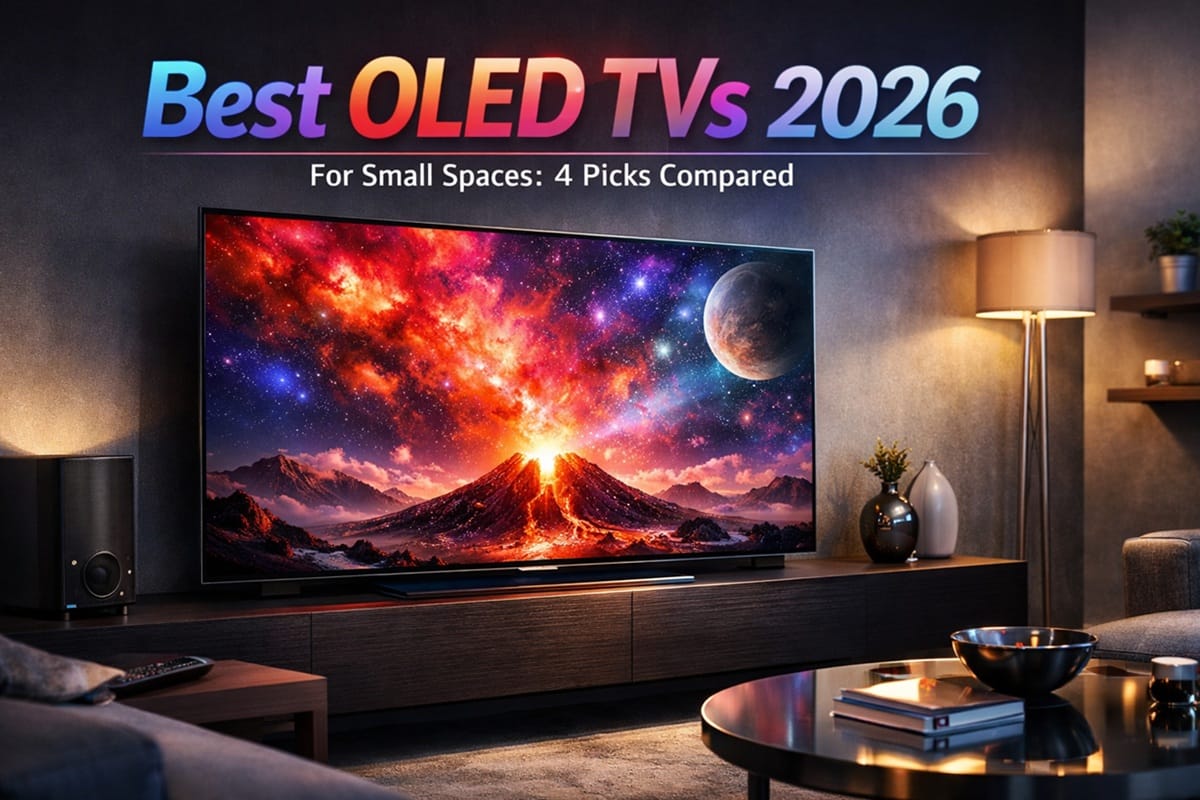 best OLED TVs for small spaces in a compact bedroom