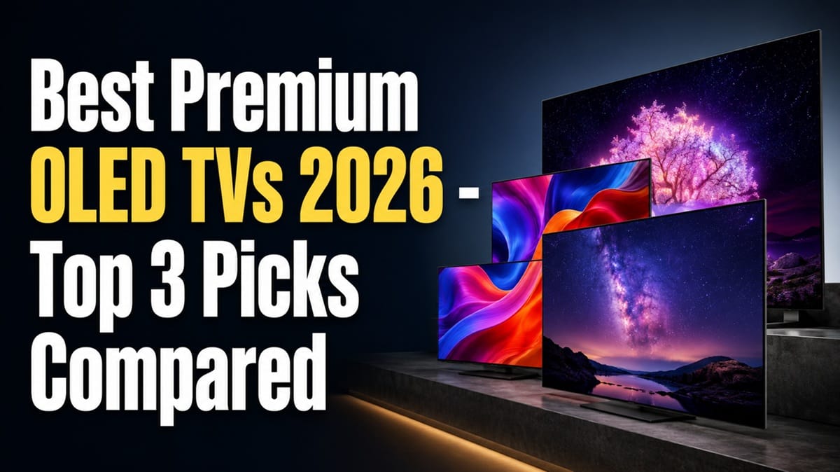 best premium OLED TVs 2026 in a modern living room