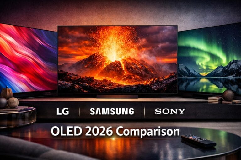 LG vs Samsung vs Sony OLED TVs side by side 2026WordPress Tags