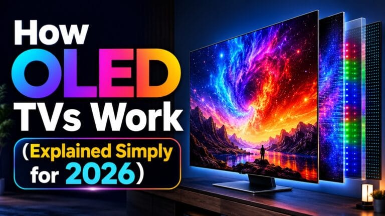 How OLED TVs work — self-lit pixels glowing against true black