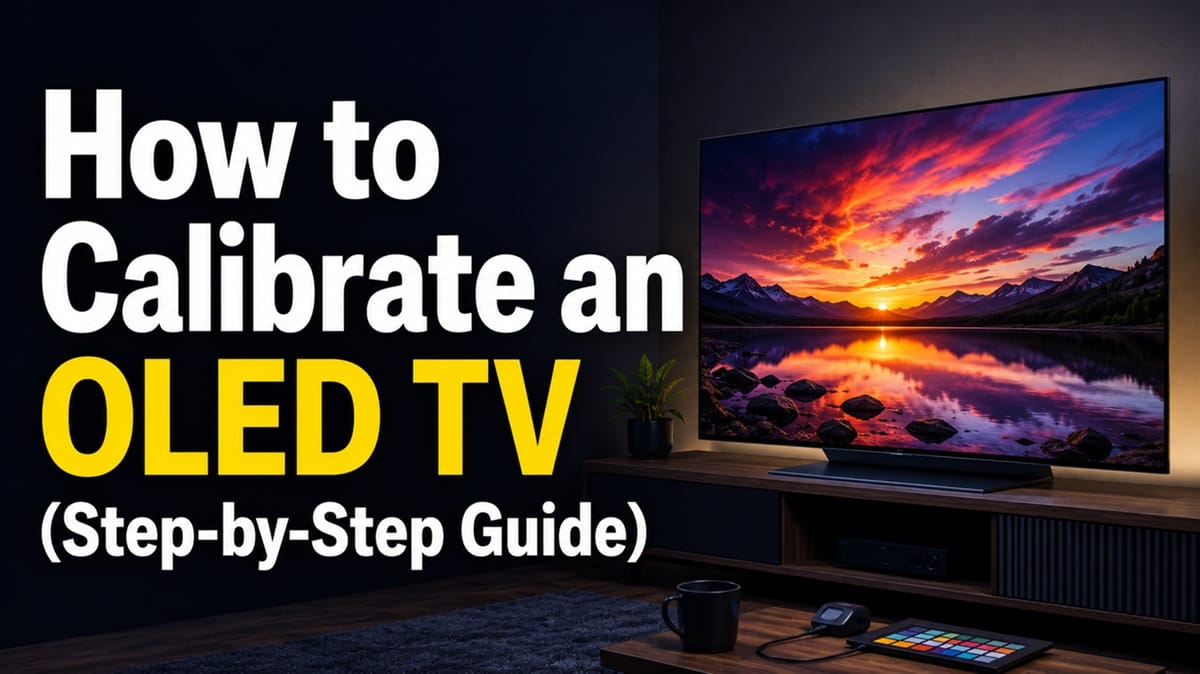 how to calibrate OLED TV picture settings menu