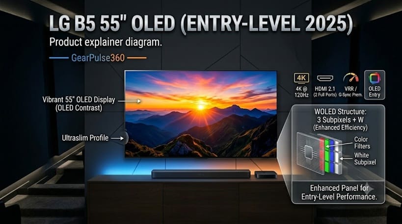 LG B5 55-inch OLED front view