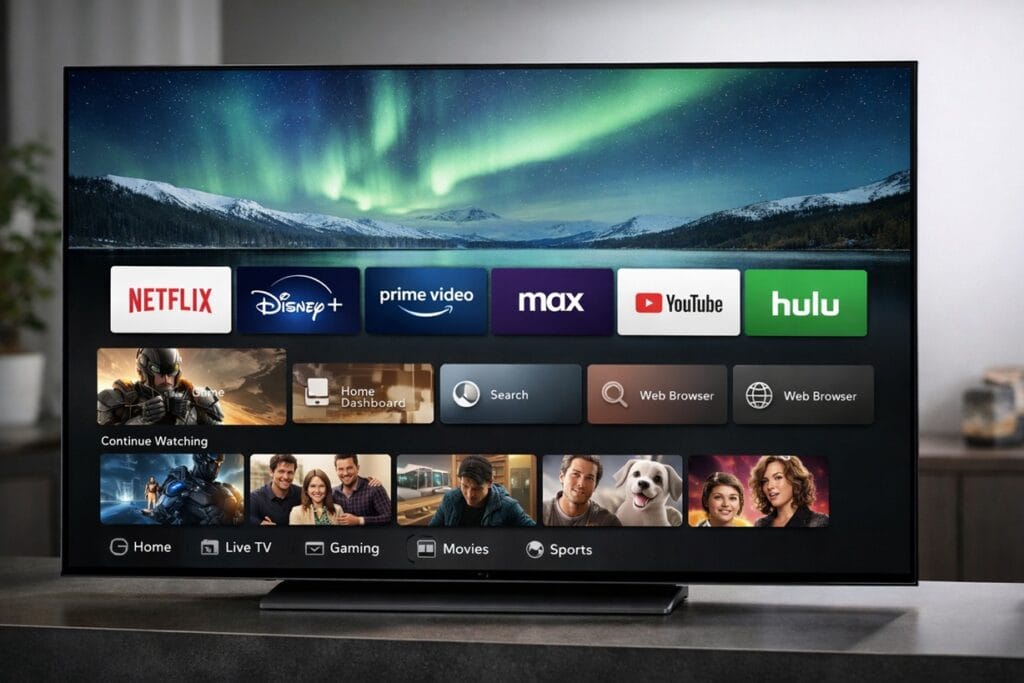 LG C5 OLED TV webOS streaming apps home screen
