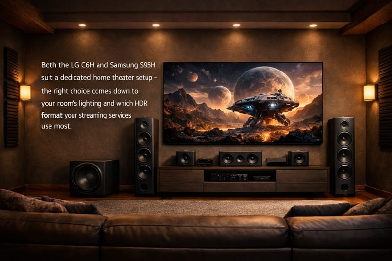 LG C6H OLED mounted in living room home theater setup 2026