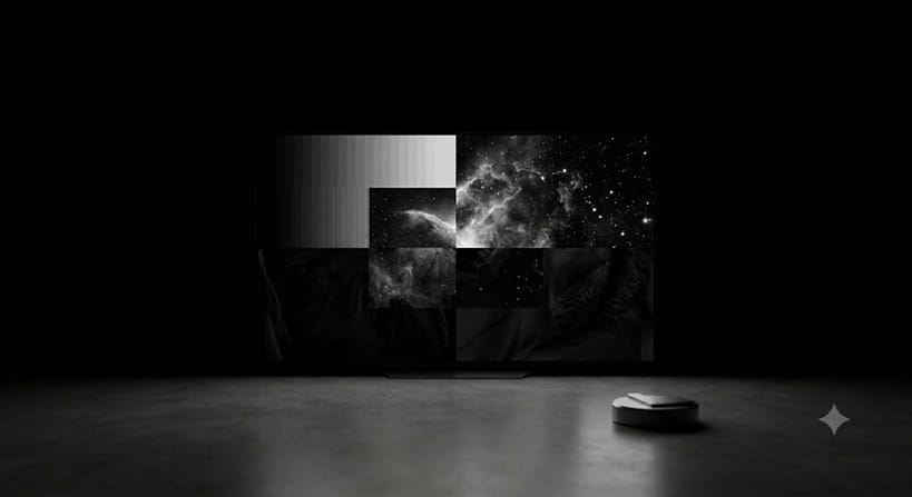 LG C6H WOLED panel black level in dark room
