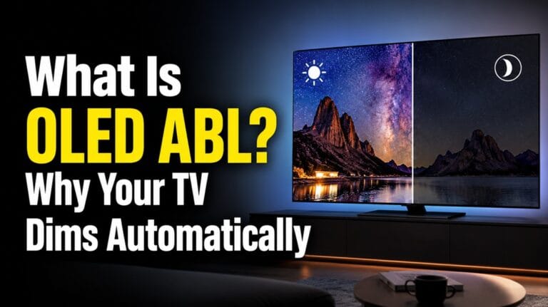 OLED ABL explained — brightness dimming on a bright screen