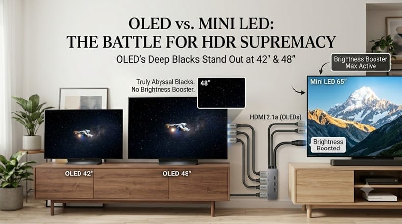 OLED vs Mini LED for Movies night comparison