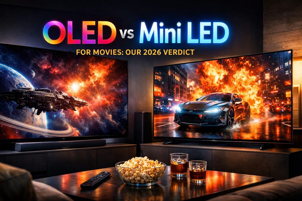 OLED vs Mini LED TV for movie night comparison