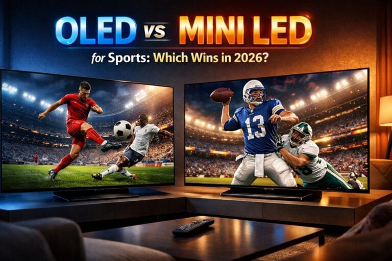 OLED vs Mini LED for sports broadcast comparison