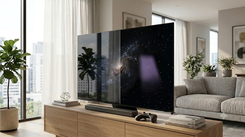 Reflection comparison on a 2026 OLED screen