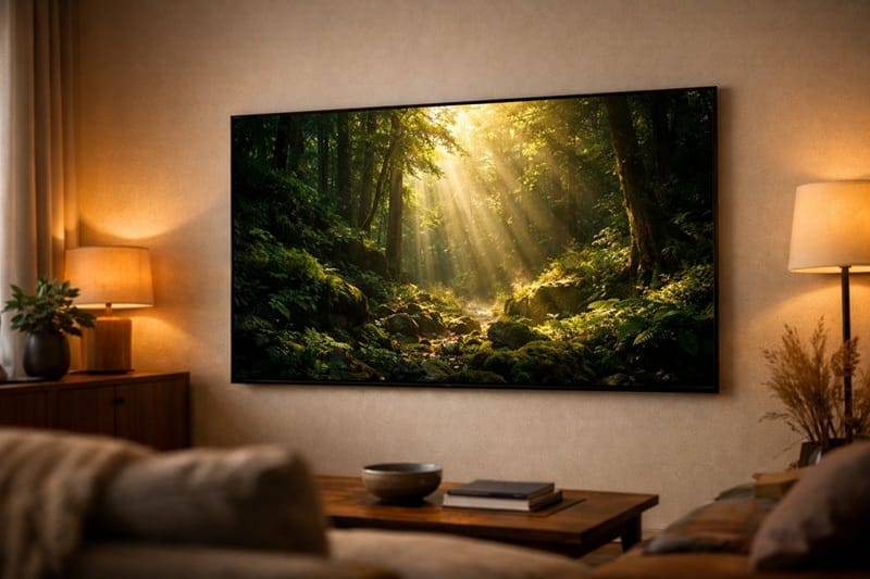 best Samsung OLED TVs 2026 wall-mounted home theater setup