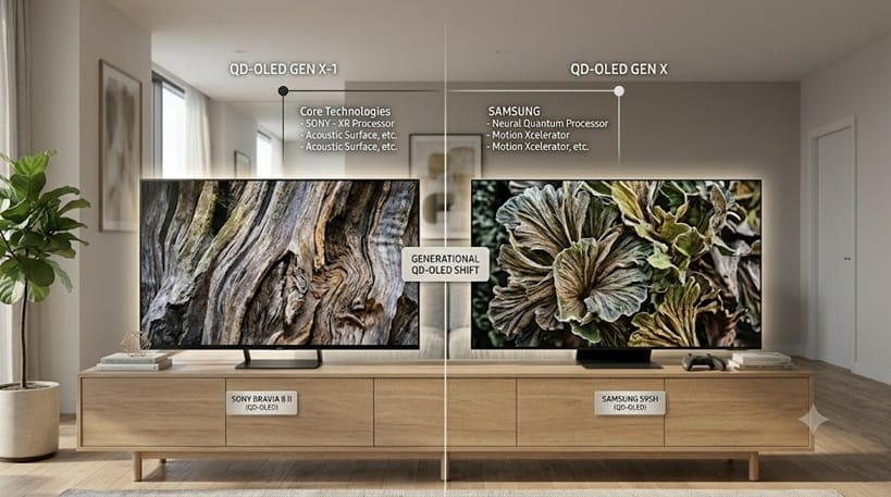 Sony BRAVIA 8 II and Samsung S95H QD-OLED TVs
