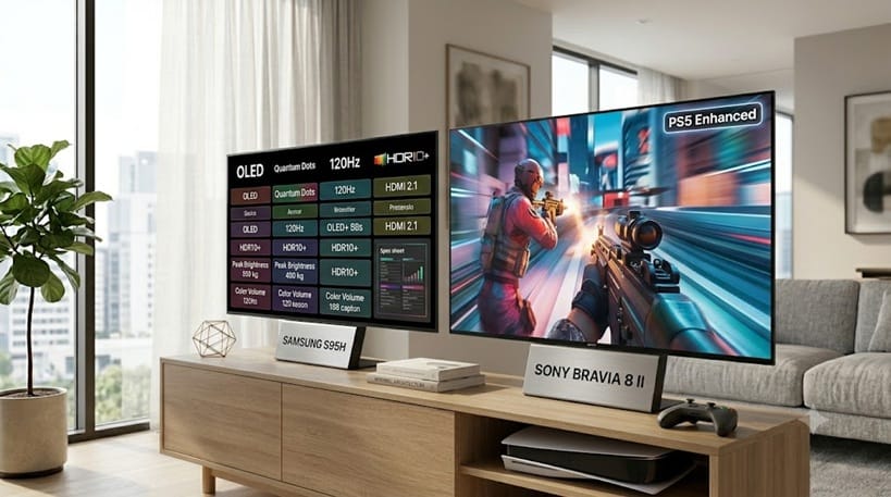 Sony BRAVIA 8 II and Samsung S95H side by side