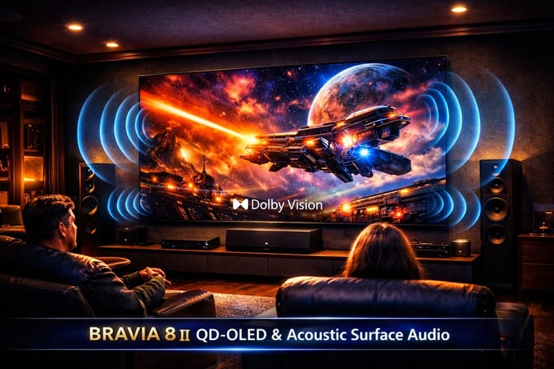 Sony BRAVIA 8 II in a premium home cinema living room setup