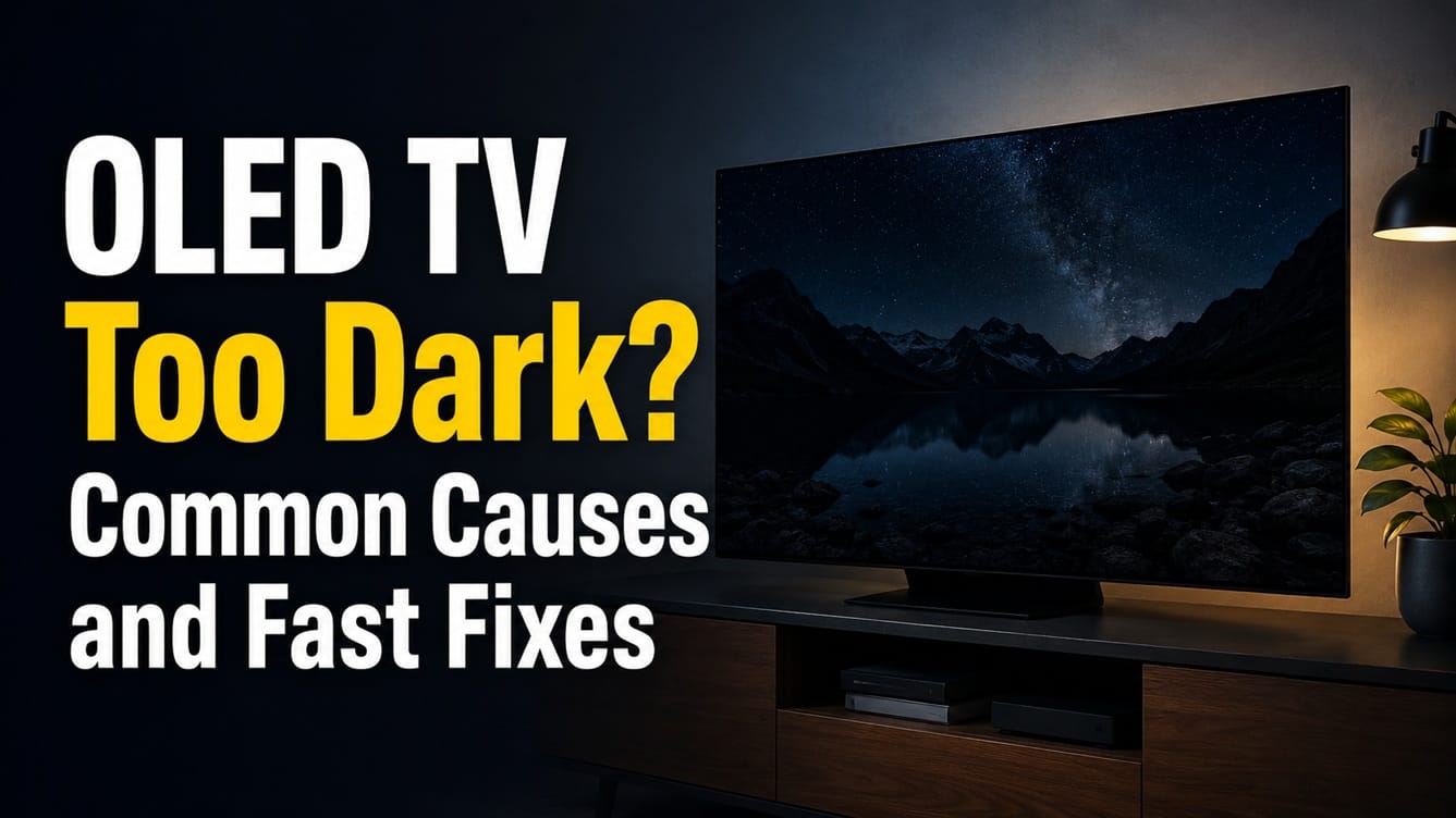 OLED TV too dark picture mode settings menu