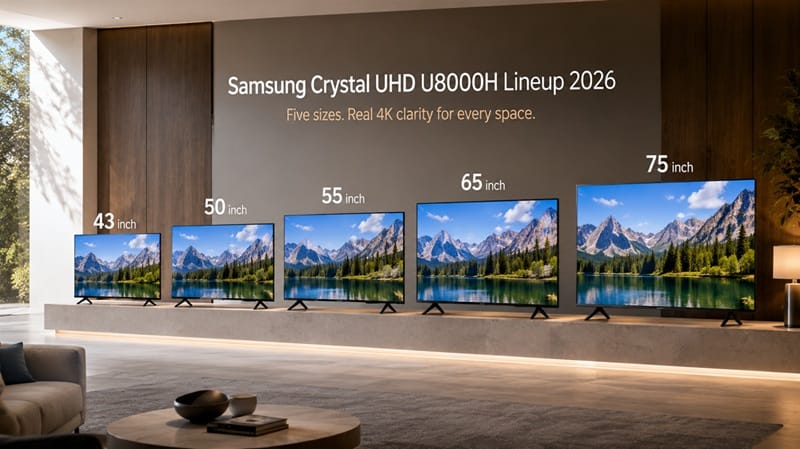 best Samsung Crystal UHD 4K TV 2026 lineup sizes