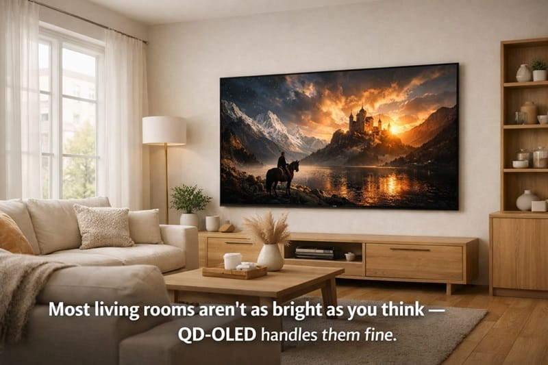 best TV for bright living room OLED or QLED