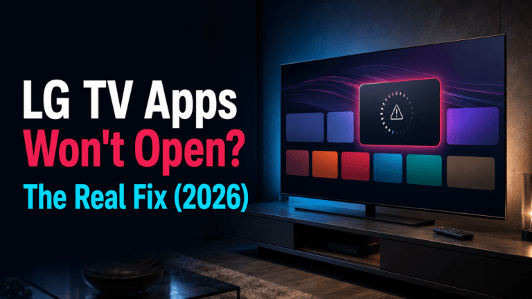LG TV Apps Won't Open? The Real Fix (2026)