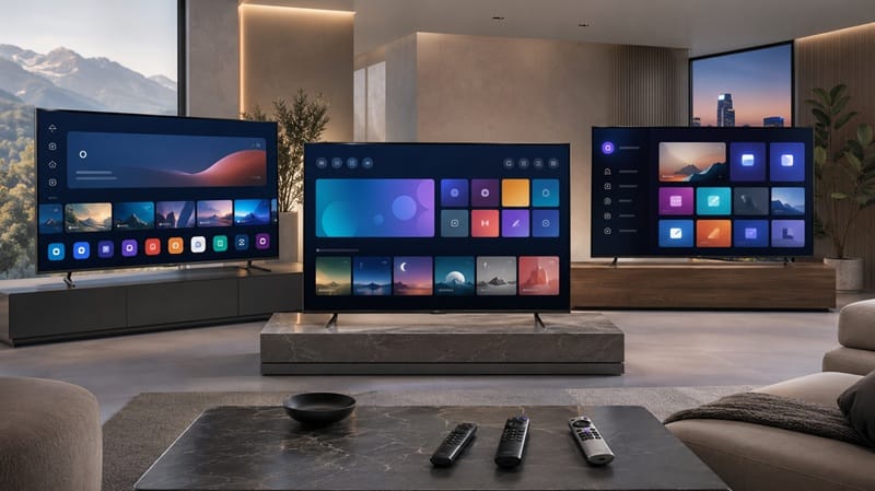 Comparison of Hisense smart TV platform home screens