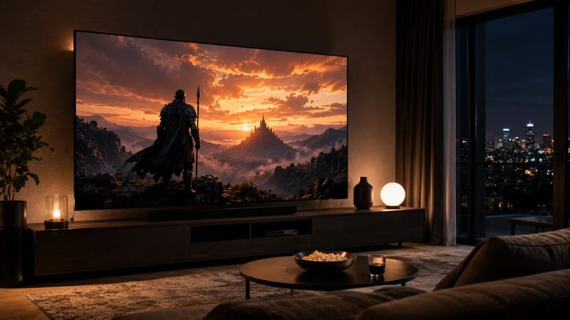 Hisense 85S7SG picture quality in HDR movie scene
