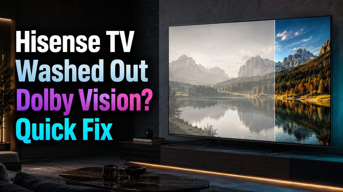 Hisense TV Washed Out Dolby Vision? Quick Fix