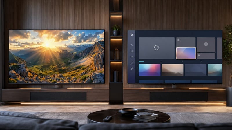 Hisense TV picture quality and software reliability trade-offs shown side by side