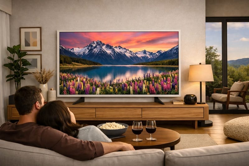 LG 55LX7B review — Gallery TV with frame on wall