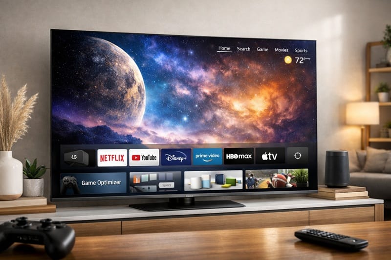 LG 55QNED84B review — Mini-LED QNED front view