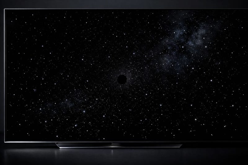LG OLED dead pixels — close-up of a dark spot on screen