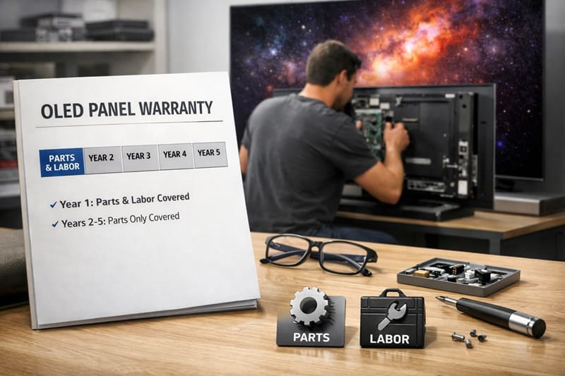LG OLED panel warranty coverage years explained