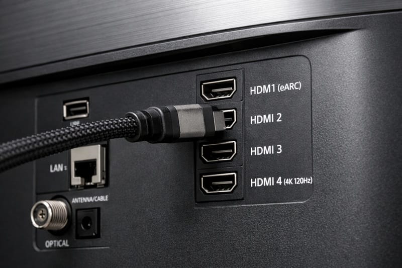 LG OLED65B6GUA ports and design โ HDMI 2.1 connectivity