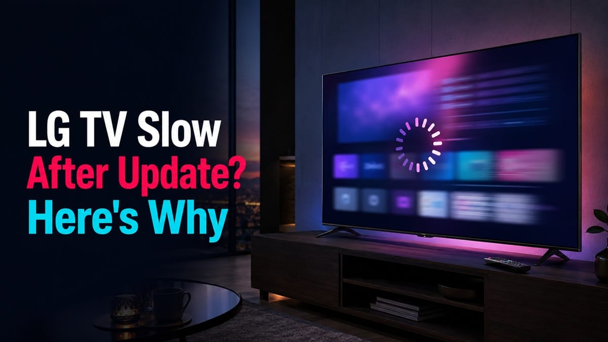 LG TV Slow After Update? Here's Why