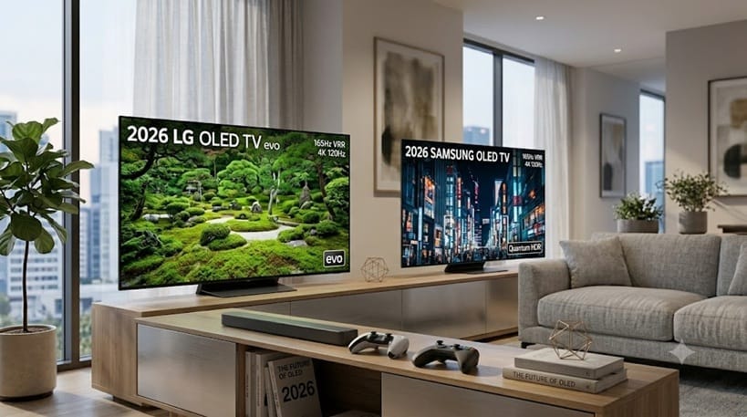 LG and Samsung 2026 OLED TV lineups side by side