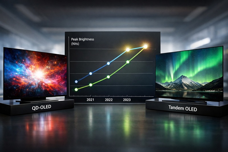 OLED panel brightness roadmap comparison