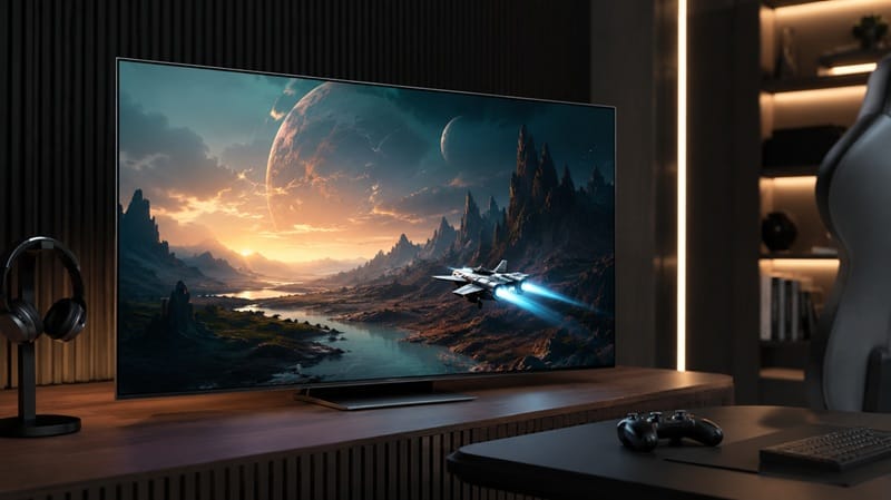 Samsung 48S90H review โ 48-inch OLED gaming TV front view