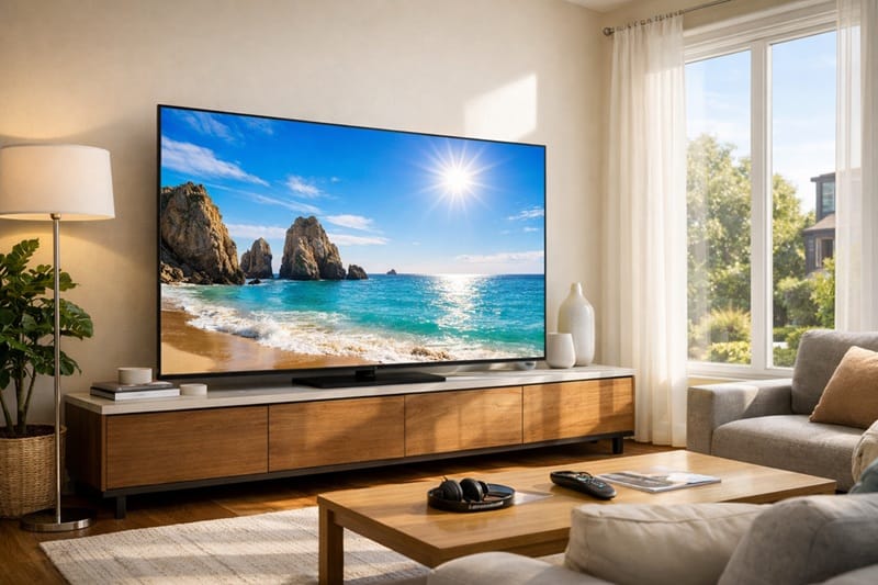 Samsung 55QN80H in living room — Neo QLED real-world use