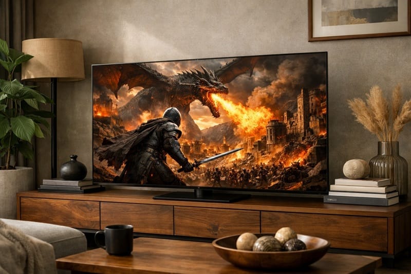 Samsung 65M70H picture quality — HDR movie scene