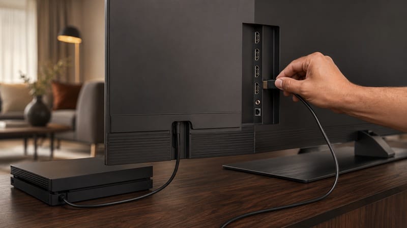 Samsung 65S85H ports and design — HDMI 2.1 connectivity