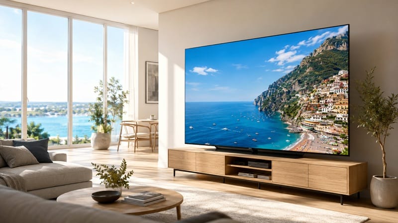 Samsung 85QN80H picture quality — bright room viewing