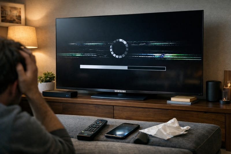Samsung OLED firmware update problems — TV mid-software-update