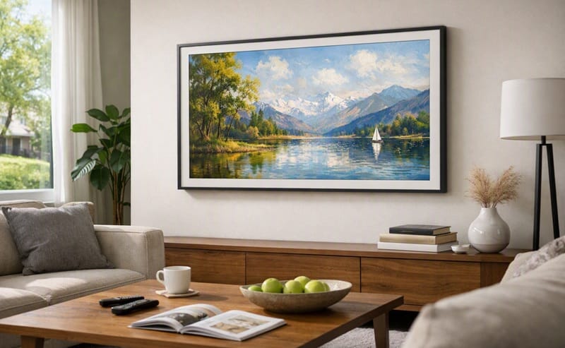 Samsung QN55LS03HE picture quality — daytime living room use