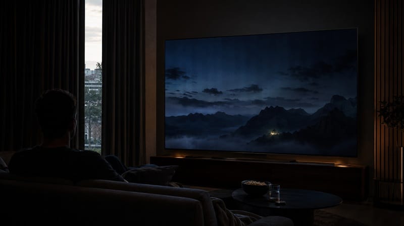 Samsung S90D in a living room setup