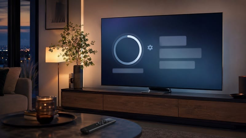 Samsung TV software update settings screen