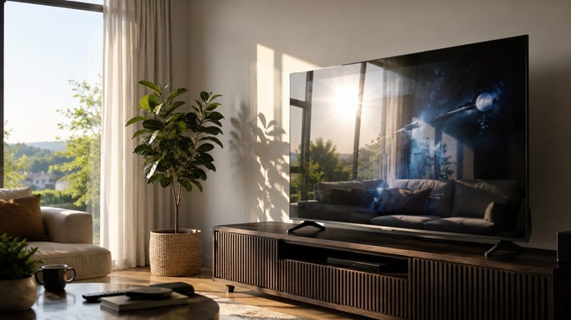 Sony Bravia 7 reflection problem in a sunlit living room