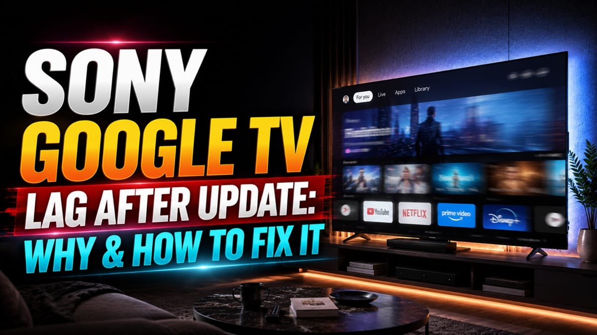 Sony Google TV Lag After Update: Why & How to Fix It