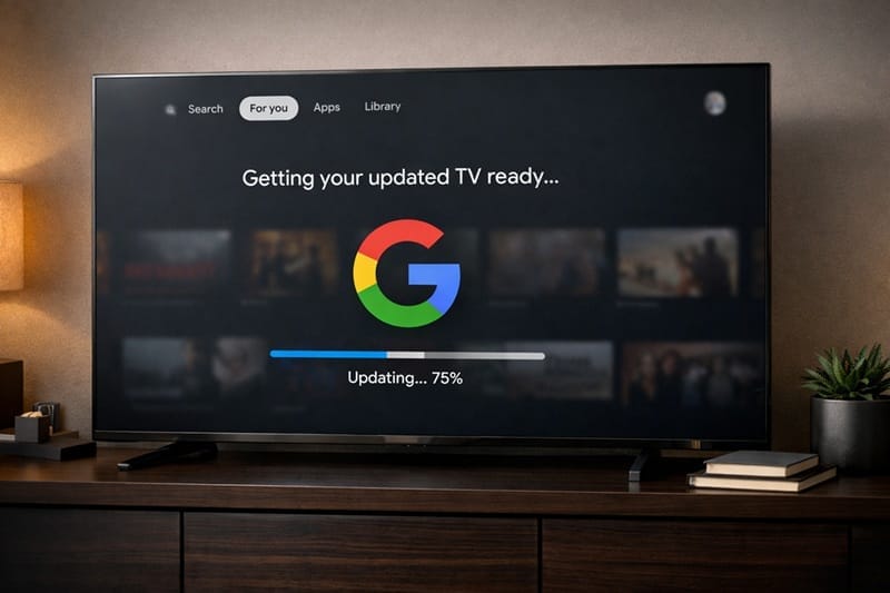 Sony Google TV home screen loading after software update
