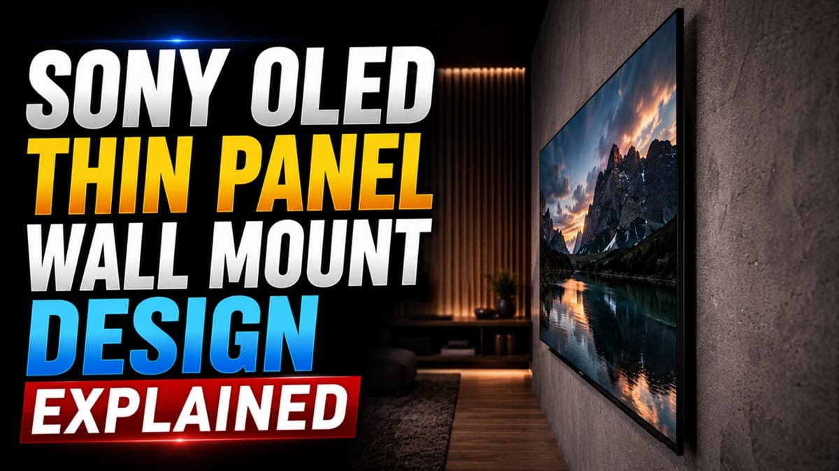 Sony OLED Thin Panel Wall Mount Design Explained