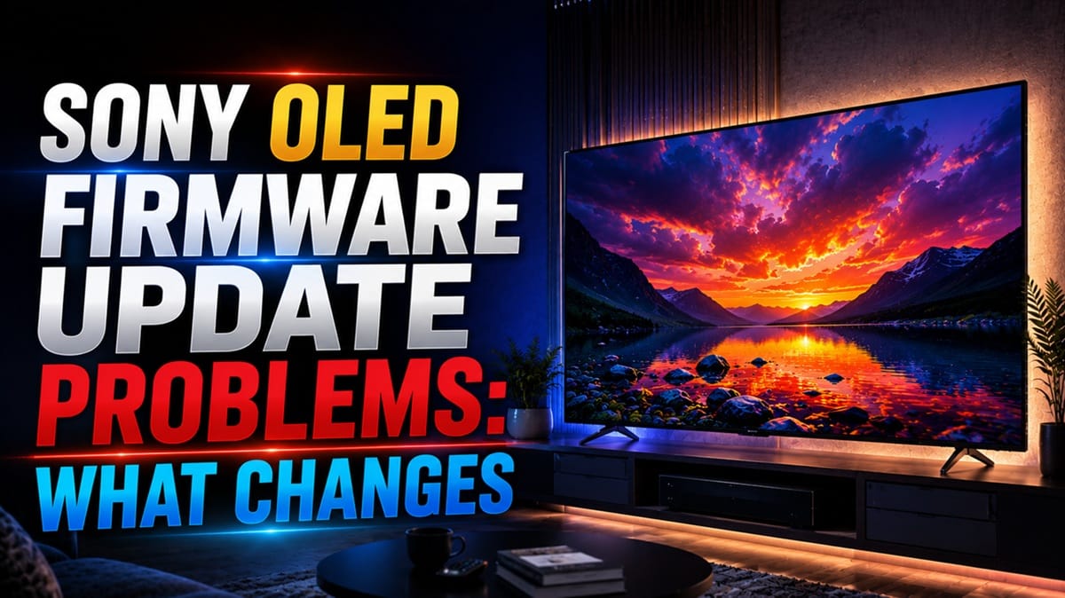 Sony OLED Firmware Update Problems: What Changes