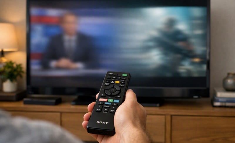 Sony TV channel change delay — remote control facing screen