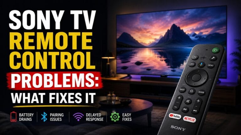 Sony TV Remote Control Problems: What Fixes It
